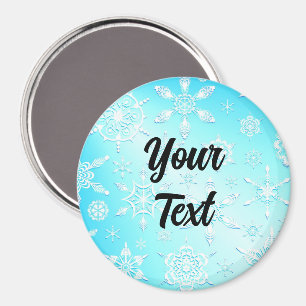 Crystal Snöflingor Mönster Magnet