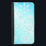 Crystal Snöflingor Mönster Plånboksfodral För Samsung Galaxy S5<br><div class="desc">Crystal Snöflingor Mönster . Design Copyright BluedarkkArt</div>