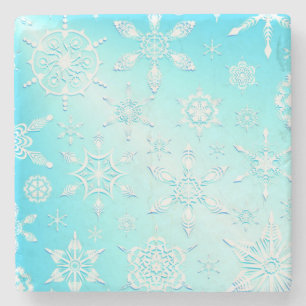 Crystal Snöflingor Mönster Stenunderlägg