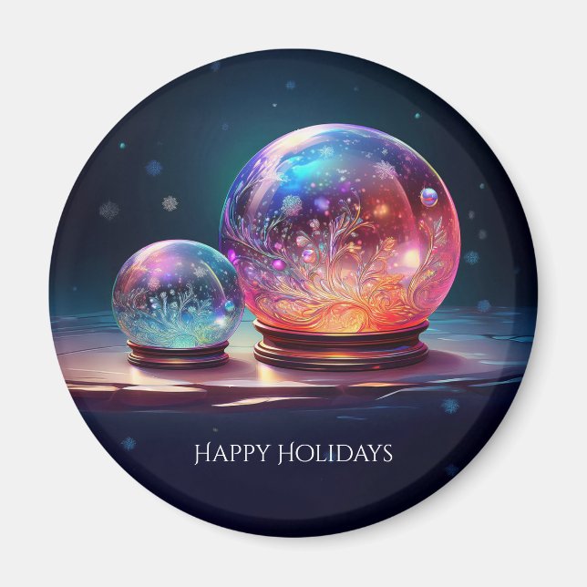 Crystal Snowballs Holiday Magnet (Framsidan)