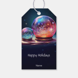 Crystal Snowballs Holiday-presenttagg Presentetikett