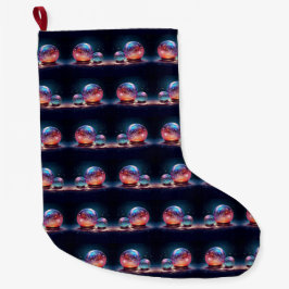 Crystal Snowballs Holiday Stocking Stor Julstrumpa