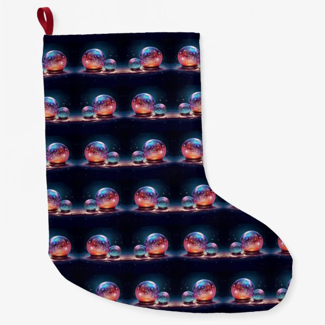 Crystal Snowballs Holiday Stocking Stor Julstrumpa (Framsidan)