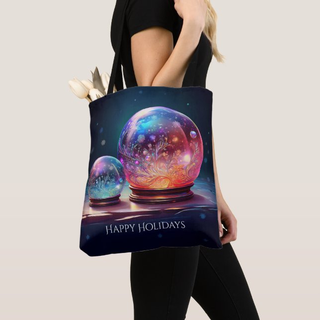 Crystal Snowballs Holiday Tote Bag Tygkasse (Närbild)