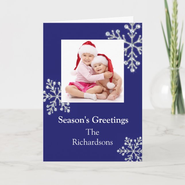 Crystal Snowflake Helgdag Card Helgkort (Framsida)