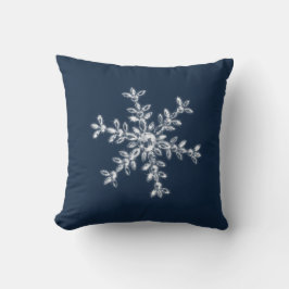 Crystal Snowflake Helgdag Cushion (blått) Kudde