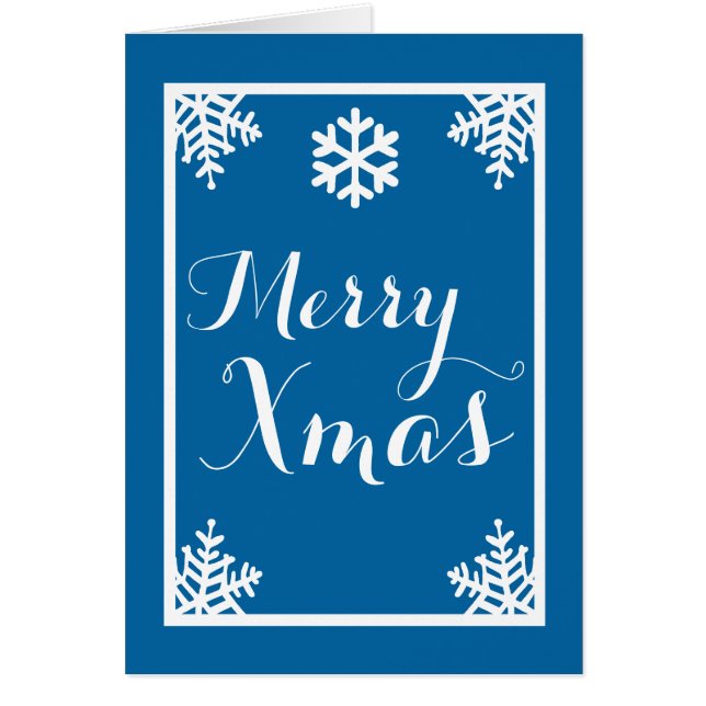 Crystal Snowflake-jul Hälsningskort (Framsidan)