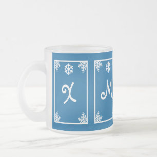 Crystal Snowflake-julen Frostat Glaskaffe M Frostad Glasmugg