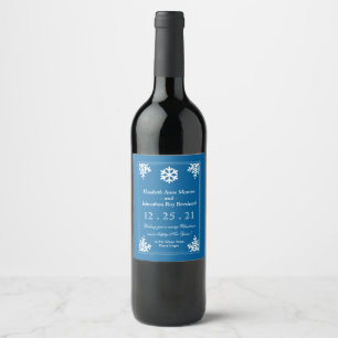 Crystal Snowflake-juletikett Vin Vinflaska Etikett