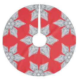 Crystal Snowflake - Julgransmatta Borstad Polyester