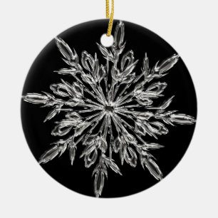 Crystal snowflake julgransprydnad keramik