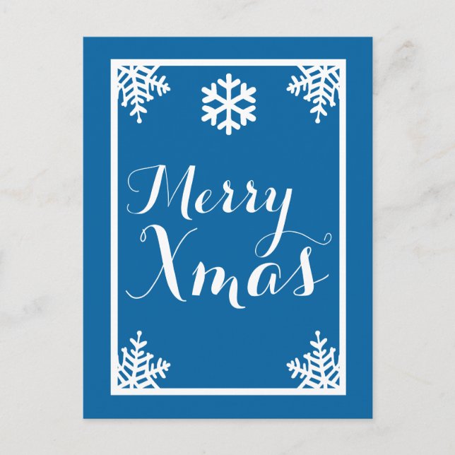 Crystal Snowflake-julkort - vykort för Helgdag (Framsida)