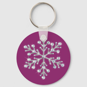 Crystal Snowflake Keychain Nyckelring