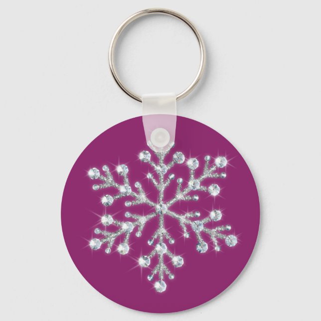 Crystal Snowflake Keychain Nyckelring (Framsida)