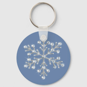 Crystal Snowflake Keychain Nyckelring