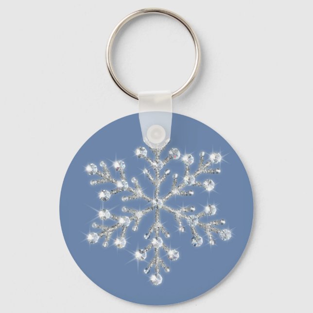 Crystal Snowflake Keychain Nyckelring (Framsida)