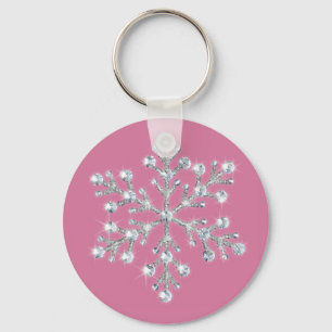 Crystal Snowflake Keychain Nyckelring