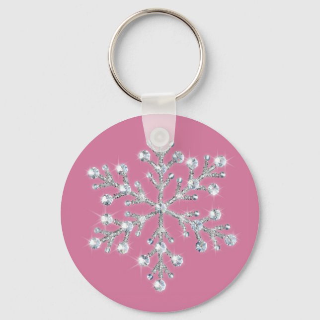 Crystal Snowflake Keychain Nyckelring (Framsida)