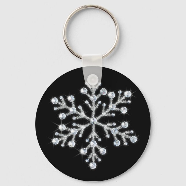 Crystal Snowflake Keychain Nyckelring (Framsida)