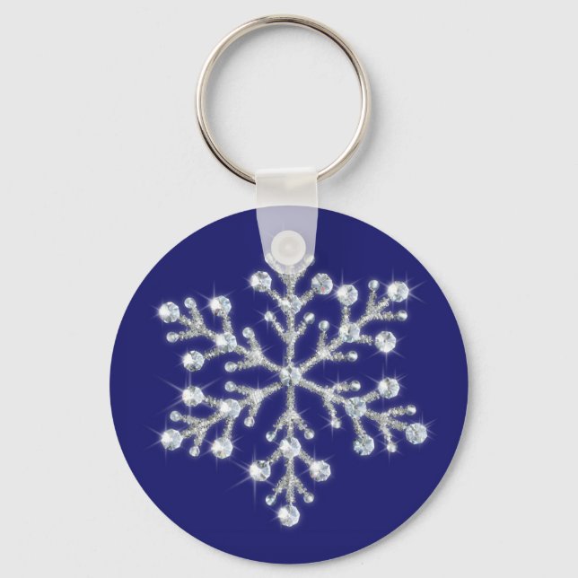 Crystal Snowflake Keychain Nyckelring (Framsida)