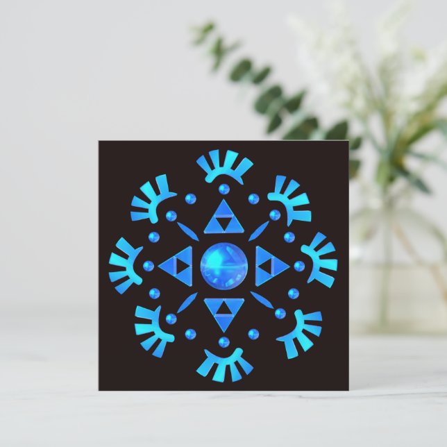 Crystal Snowflake Kort (Stående Fram)