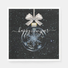 Crystal Snowflake New Year’s  Pappersservett