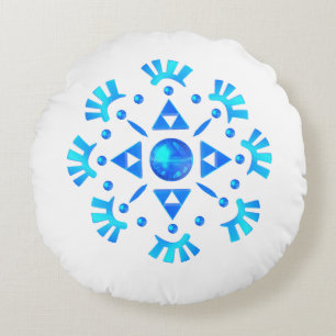 Crystal Snowflake Rund Kudde