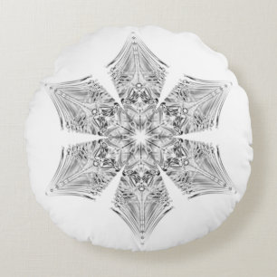 Crystal Snowflake Rund Kudde