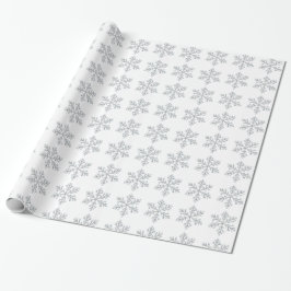 Crystal Snowflake som slår in papper - vit Presentpapper