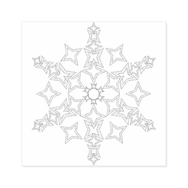 Crystal Snowflake Stämpel (Tryck)