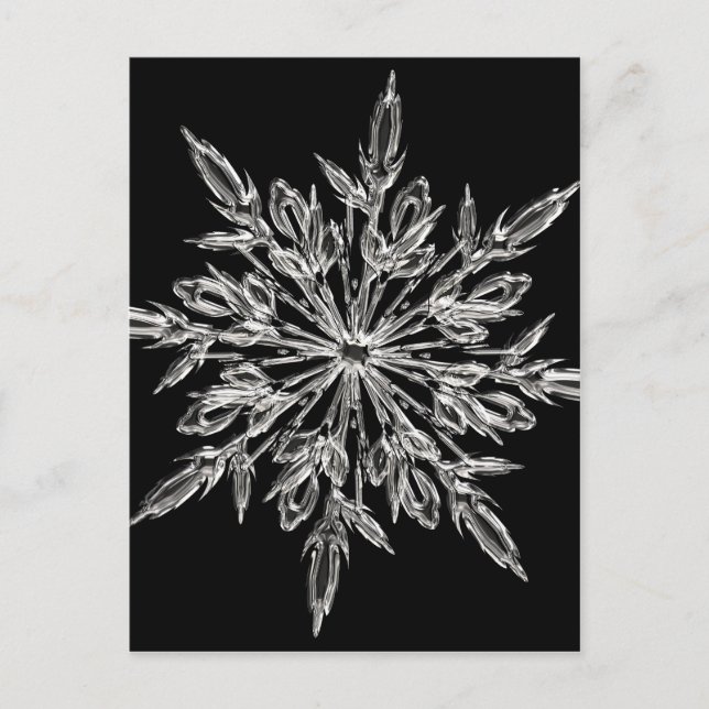 Crystal snowflake vykort (Framsida)