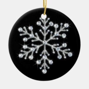 Crystal Snowflakeprydnad Julgransprydnad Keramik