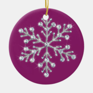 Crystal Snowflakeprydnad Julgransprydnad Keramik