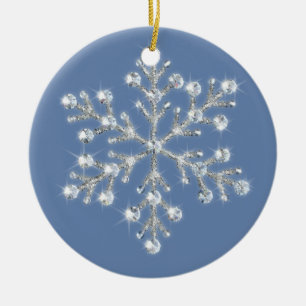 Crystal Snowflakeprydnad Julgransprydnad Keramik