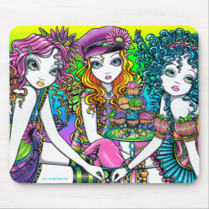 Crystal soliga & Buttercupregnbågeälvor Mousepad Musmatta