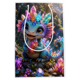 Crystal Sprout – Söt kristalldrake fantasykonst
