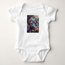 Crystal Sprout – Söt kristalldrake fantasykonst T Shirt