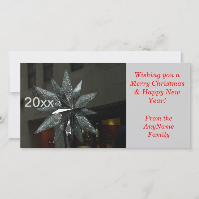 Crystal Star Yarly Helgdag Photo Card Julkort (Framsida)