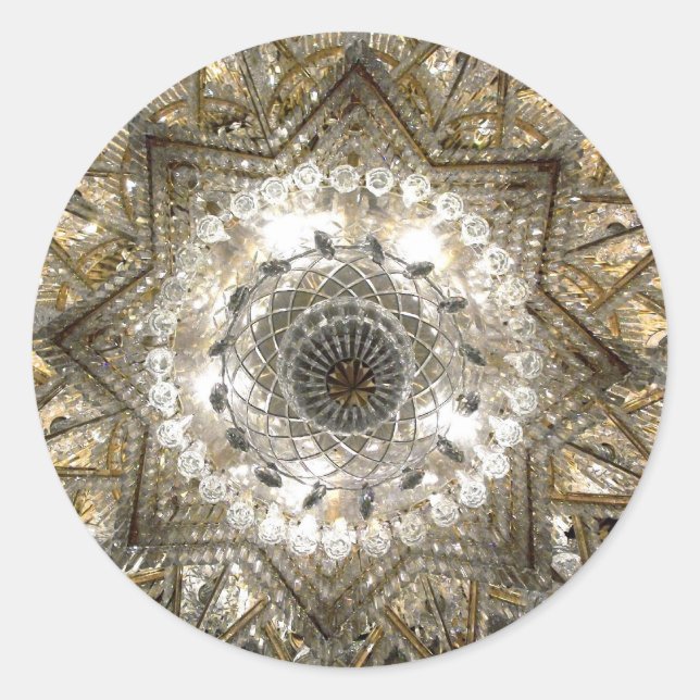 "Crystal" Stickers Runt Klistermärke (Framsida)