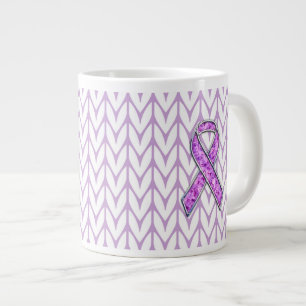 Crystal Stil Rosa Ribbon Awareness Sticka Jumbo Mugg