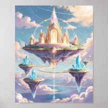 Crystal Temple Himmel City Poster - Flyter Fantasy