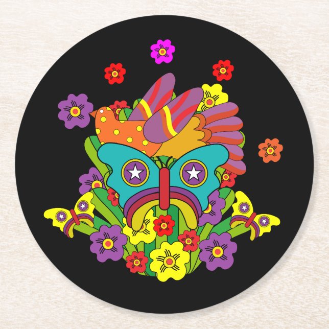 Crystal Tipps och Alistair Underlägg Papper Rund (Framsidan)