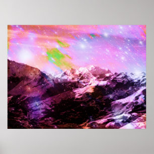 Crystal toppmöteabstraktaffisch poster