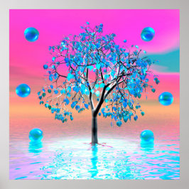 Crystal Träd Sunrise Poster