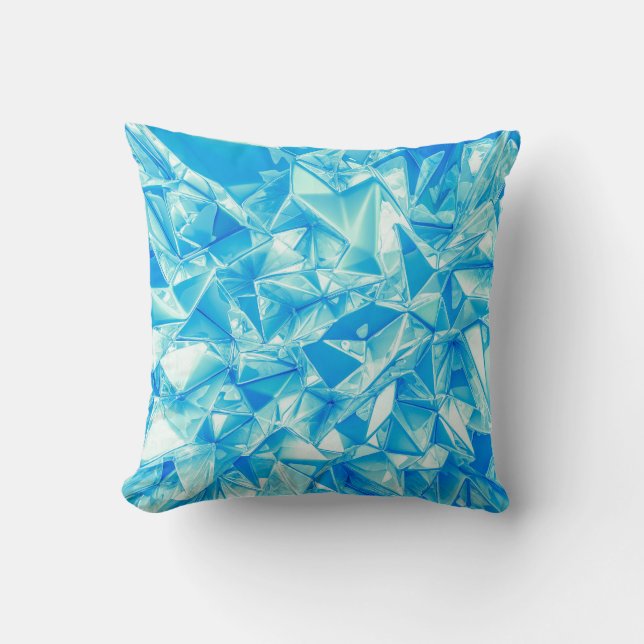 Crystal triangle, 3D renderad bakgrund. Kudde (Framsida)