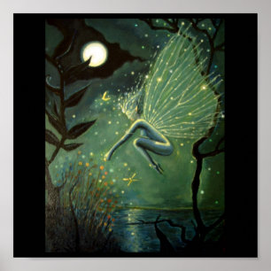 Crystal Vatten Sprite Fairy Skriv ut Poster