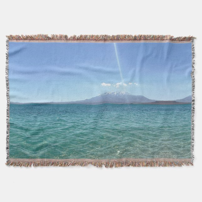 Crystal Vatten View Blå himmel Beach Vibe fredlig Filt (Framsidan)