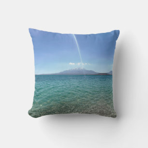 Crystal Vatten View Blå himmel Beach Vibe fredlig Kudde