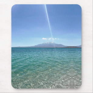 Crystal Vatten View Blå himmel Beach Vibe fredlig Musmatta