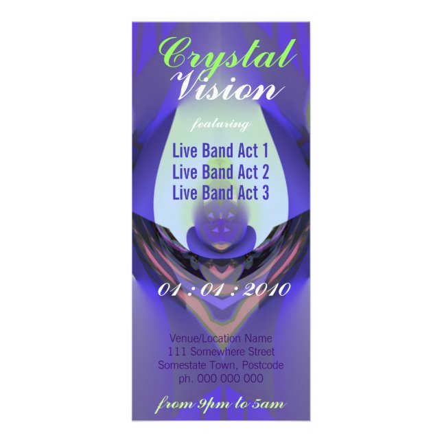 Crystal Vision Event Flyer Reklamkort (Framsidan)